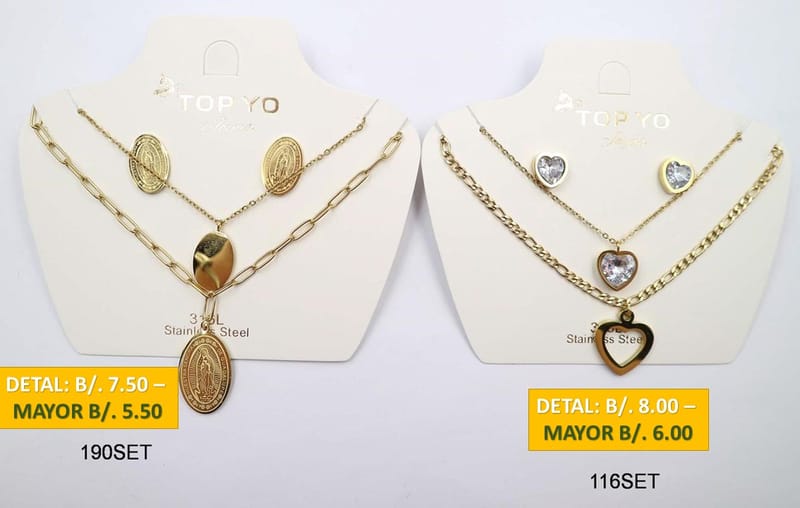 2 CADENAS PRENDAS DE ACERO