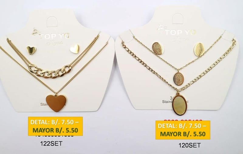 2 CADENAS PRENDAS DE ACERO