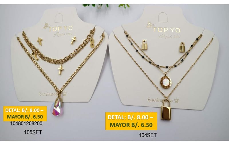 2 CADENAS PRENDAS DE ACERO