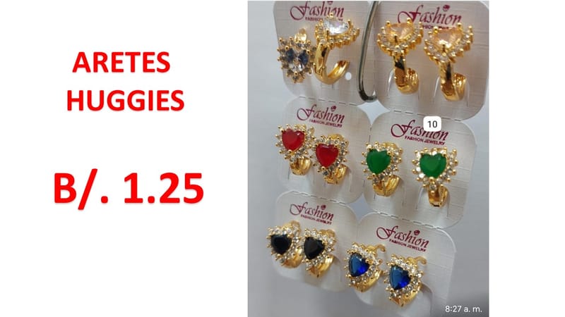 aretes acero huggies