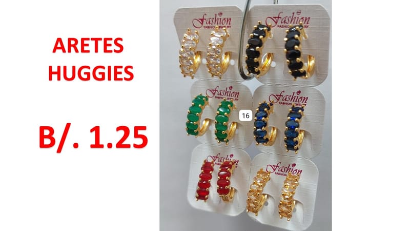 aretes acero huggies