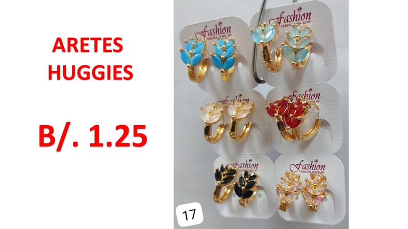 aretes acero huggies