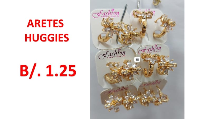 aretes acero huggies