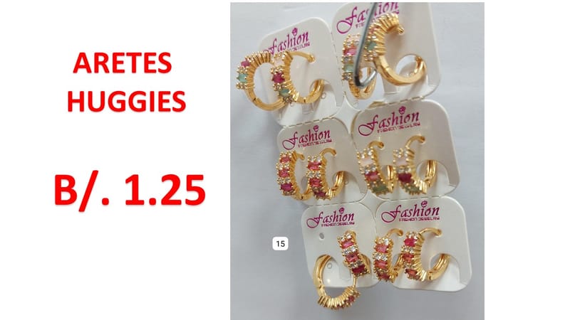 aretes acero huggies