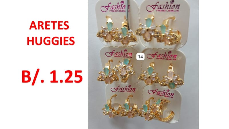 aretes acero huggies
