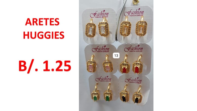 aretes acero huggies