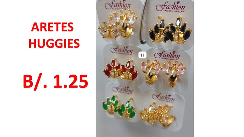 aretes acero huggies
