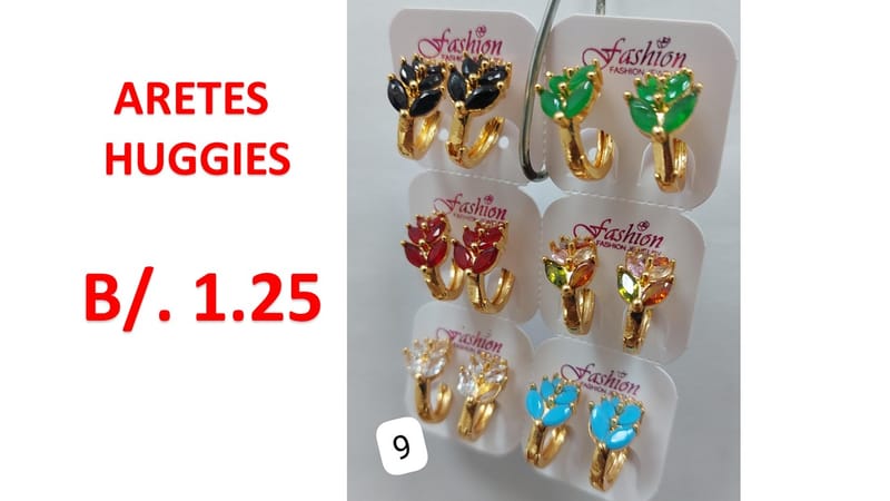 aretes acero huggies