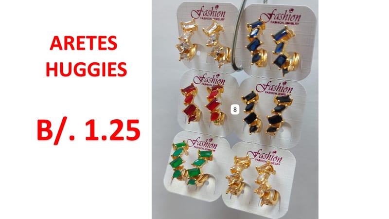 aretes acero huggies