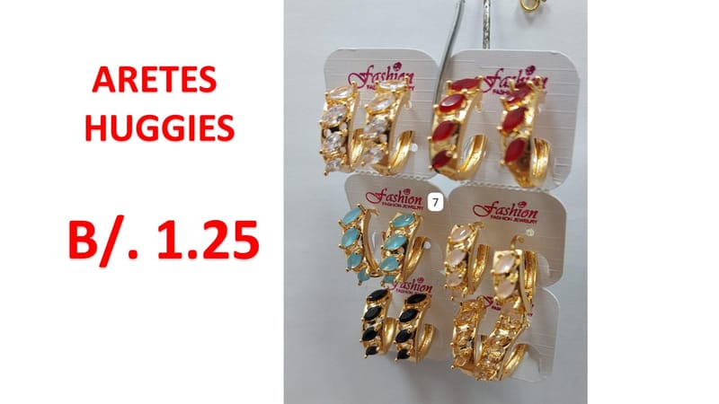 aretes acero huggies