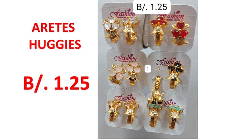 aretes acero huggies