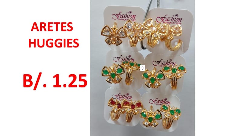 aretes acero huggies
