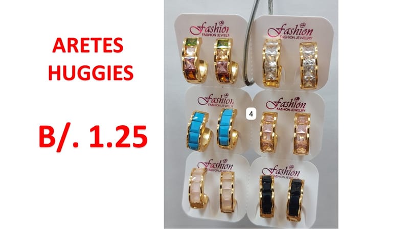 aretes acero huggies