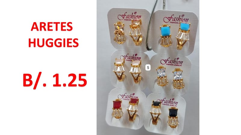 aretes acero huggies