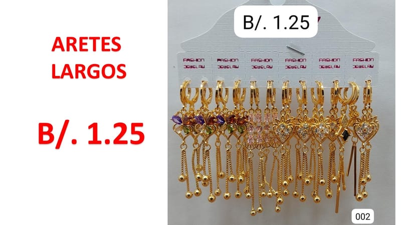 ARETES LARGOS ACERO