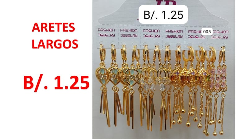 ARETES LARGOS ACERO
