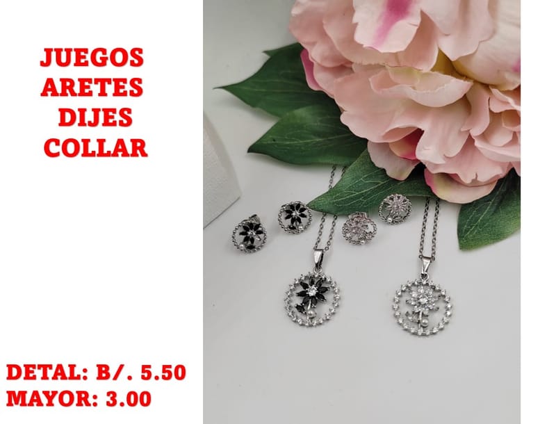 prendas juego dije aretes y collar