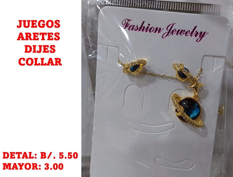 prendas juego dije aretes y collar