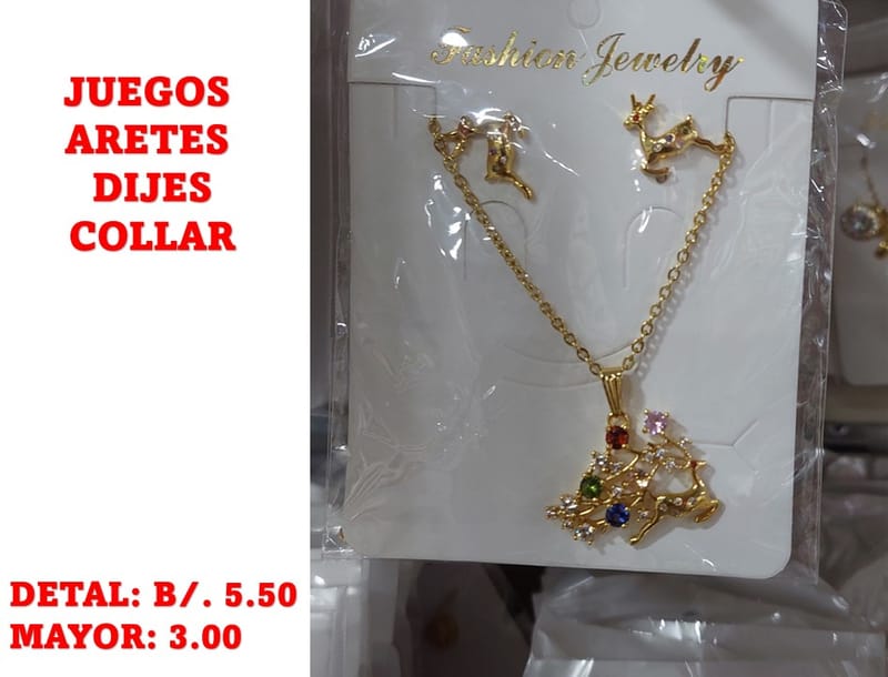 prendas juego dije aretes y collar