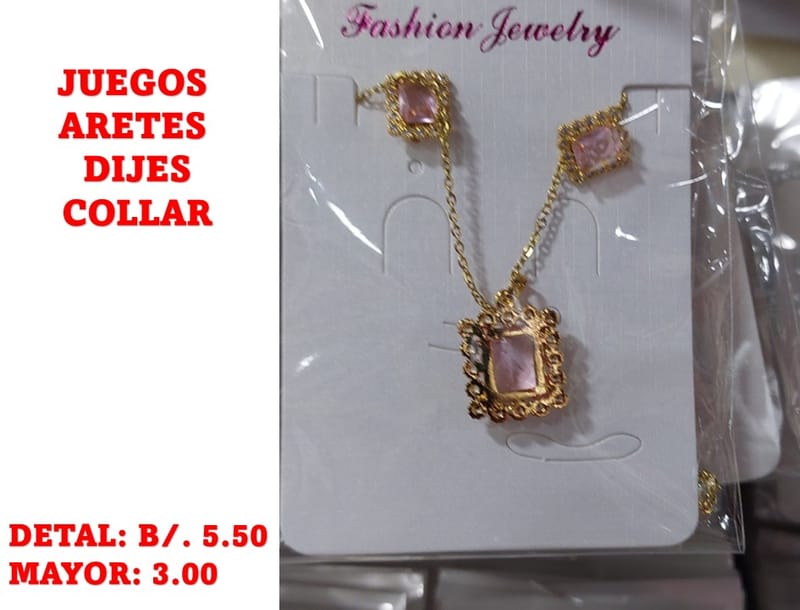 prendas juego dije aretes y collar