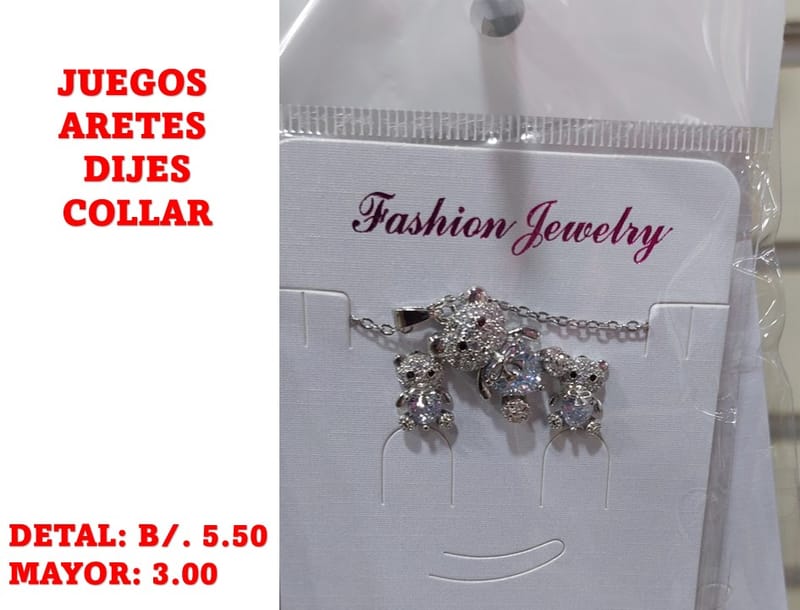prendas juego dije aretes y collar
