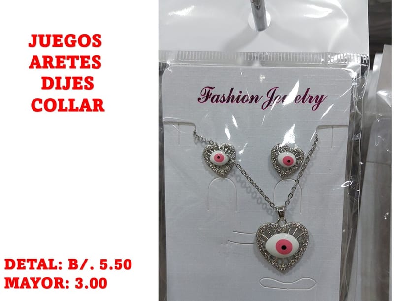 prendas juego dije aretes y collar