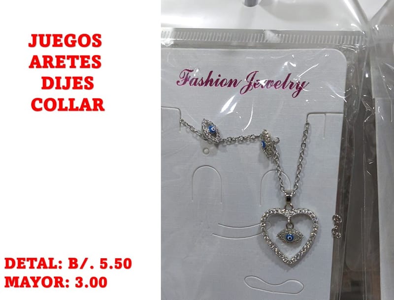 prendas juego dije aretes y collar
