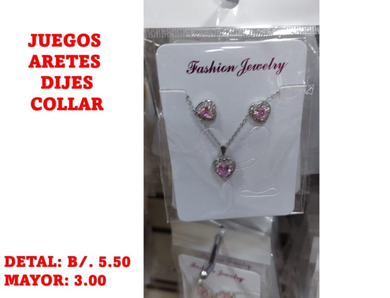 prendas juego dije aretes y collar