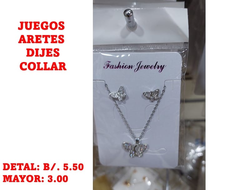 prendas juego dije aretes y collar