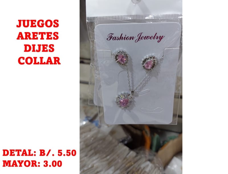 prendas juego dije aretes y collar