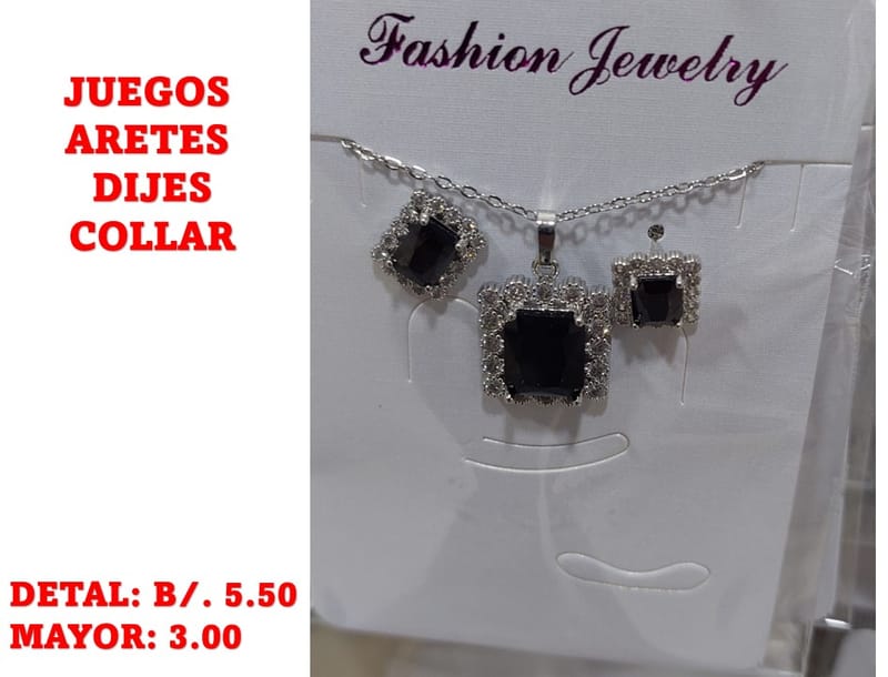 prendas juego dije aretes y collar