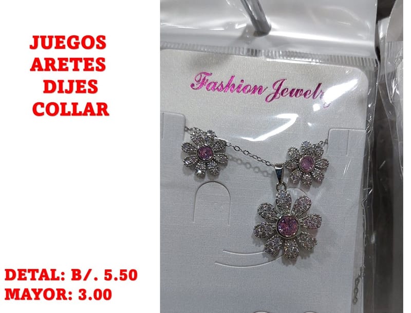 prendas juego dije aretes y collar