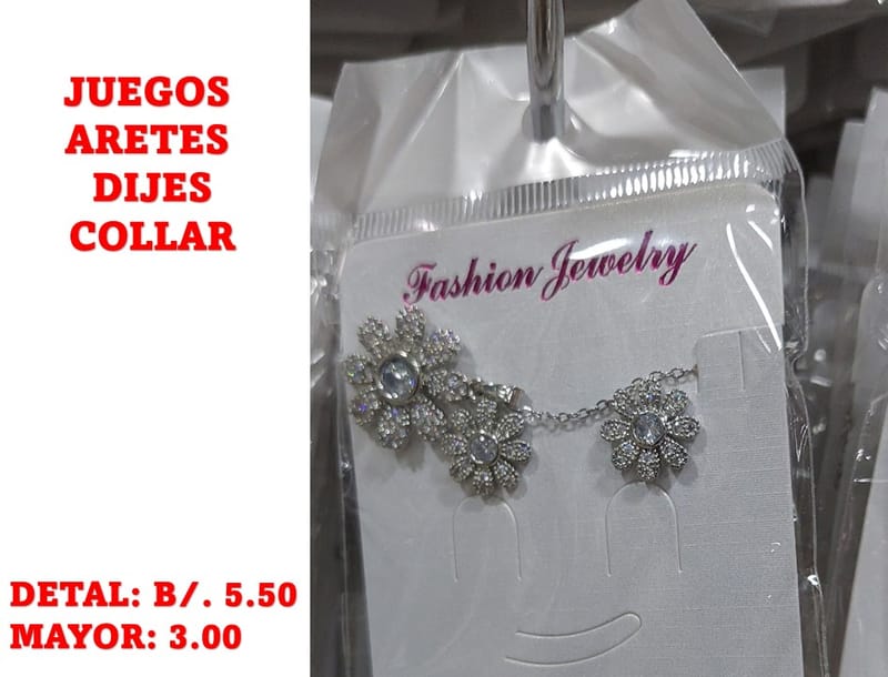 prendas juego dije aretes y collar