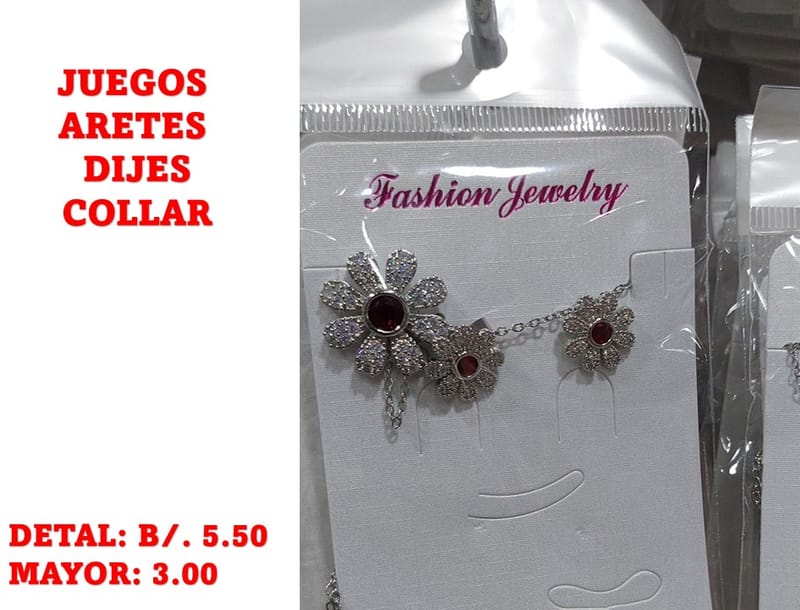 prendas juego dije aretes y collar