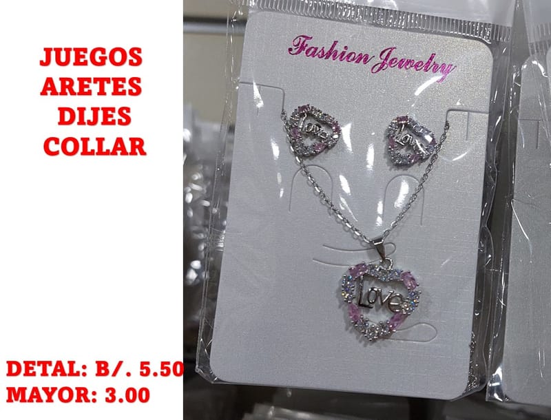 prendas juego dije aretes y collar