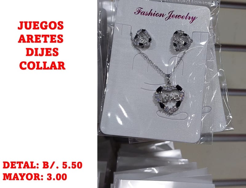 prendas juego dije aretes y collar
