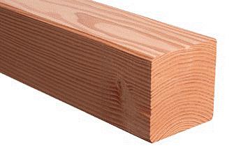 Vierkantpfosten, Lärche / Douglasie, roh, allseitig gehobelt