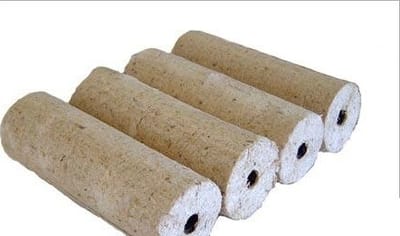 Rundbrikett mit Loch