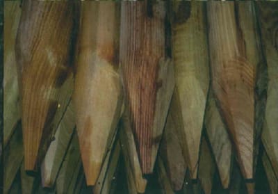 Weidepfähle, rund,  Eiche