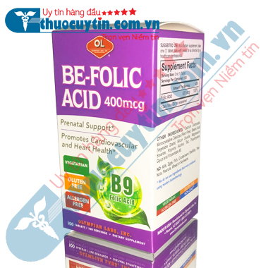 Be folic acid nhập khẩu chính hãng olympian lab