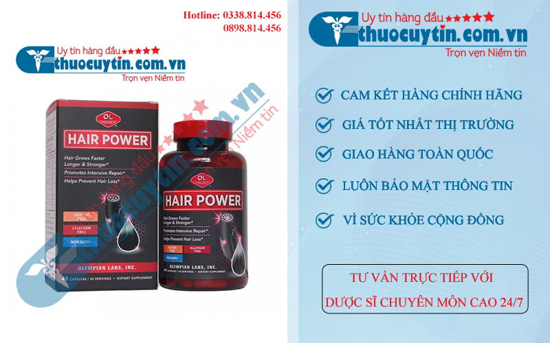 Viên uống mọc tóc Hair Power chính hãng Mỹ