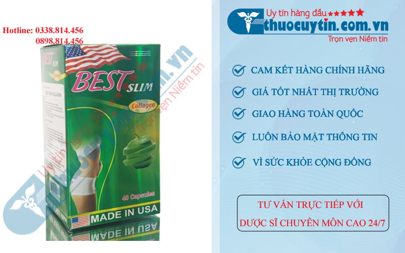 Giảm cân Best slim collagen chính hãng Mỹ