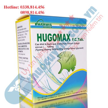 Thuốc Hugomax bổ não tăng cường tuần hoàn máu não