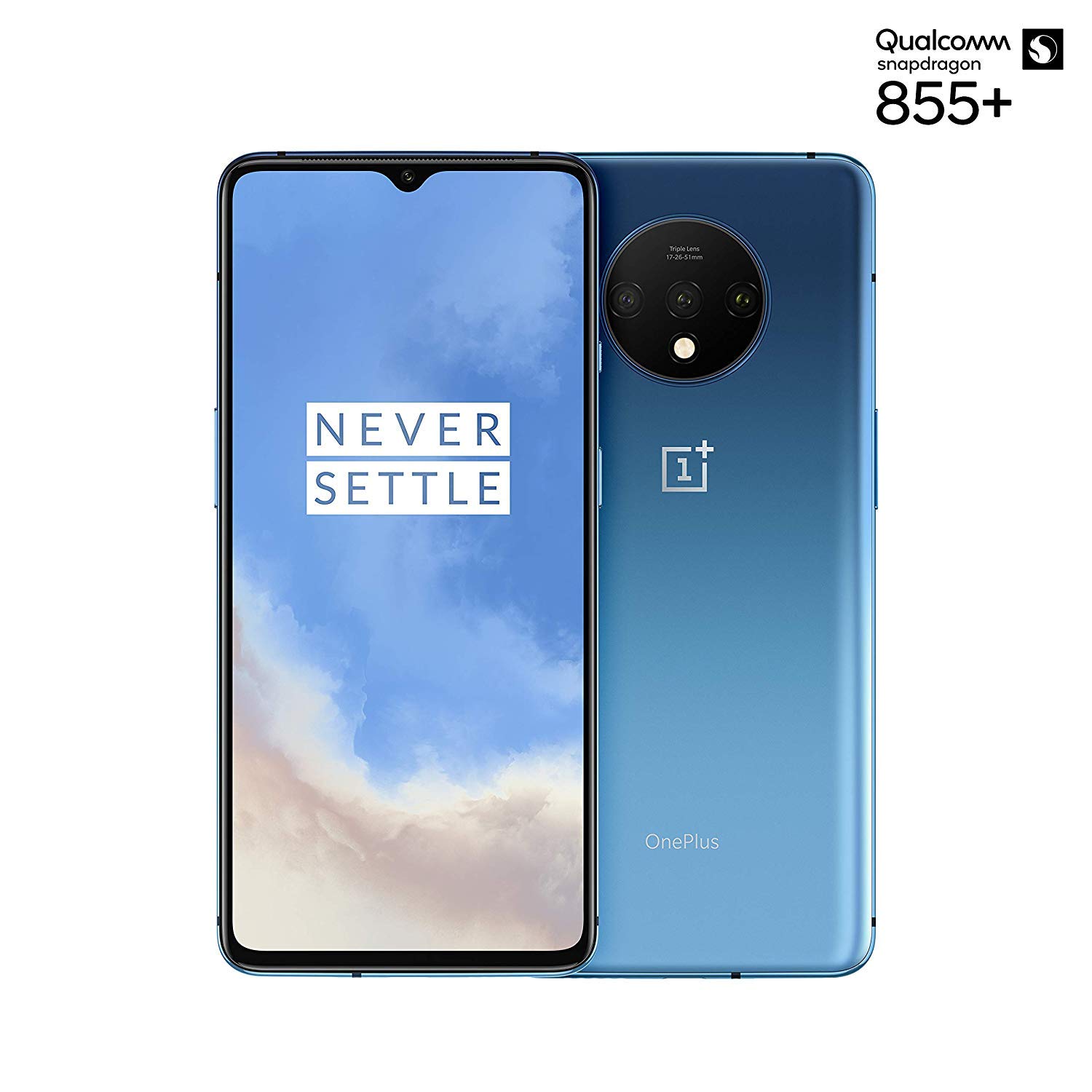 OnePlus 7T - 128GB, 8GB RAM, 4G LTE - Glacier Blue