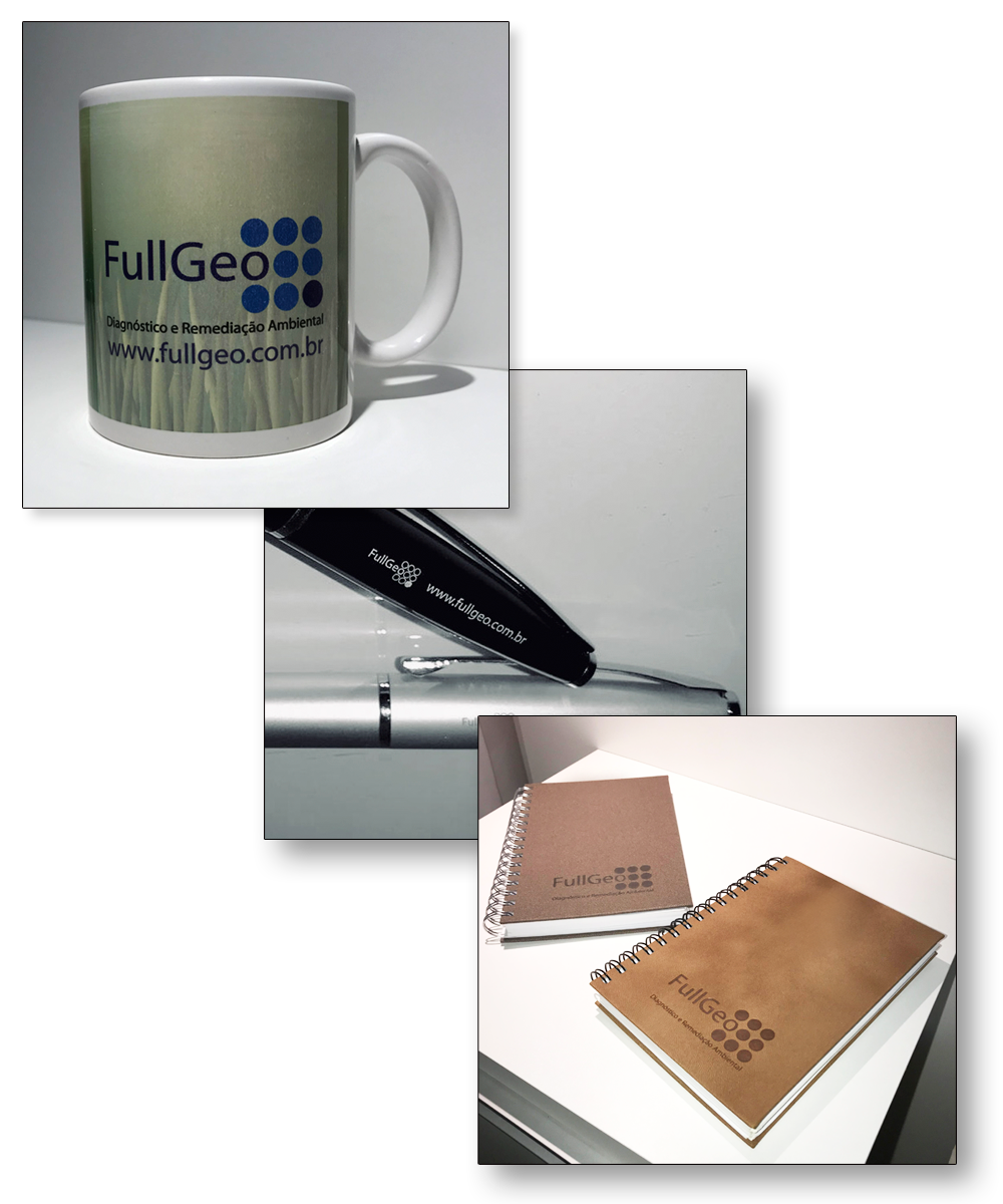 APLICAÇÃO DA LOGO EM BRINDES