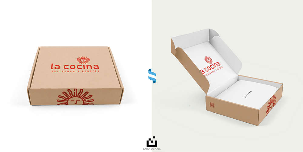 Estudo de embalagem 01 cor - Papelão a vista