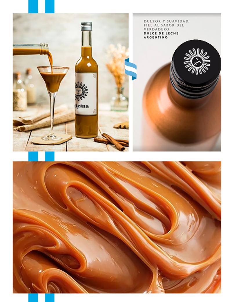 Estudo para rótulo e tampa (licor doce de leite)