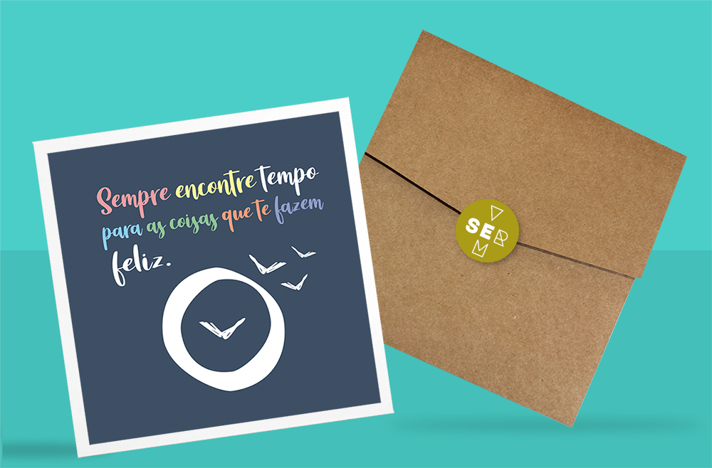 Cartão "Encontre Tempo"