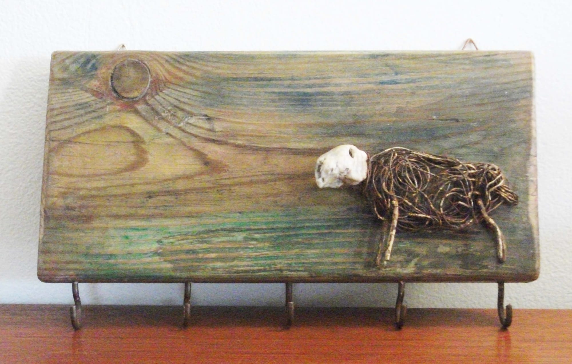 KEYCHAIN - Wood, Stone and Wire 2016 SOLD