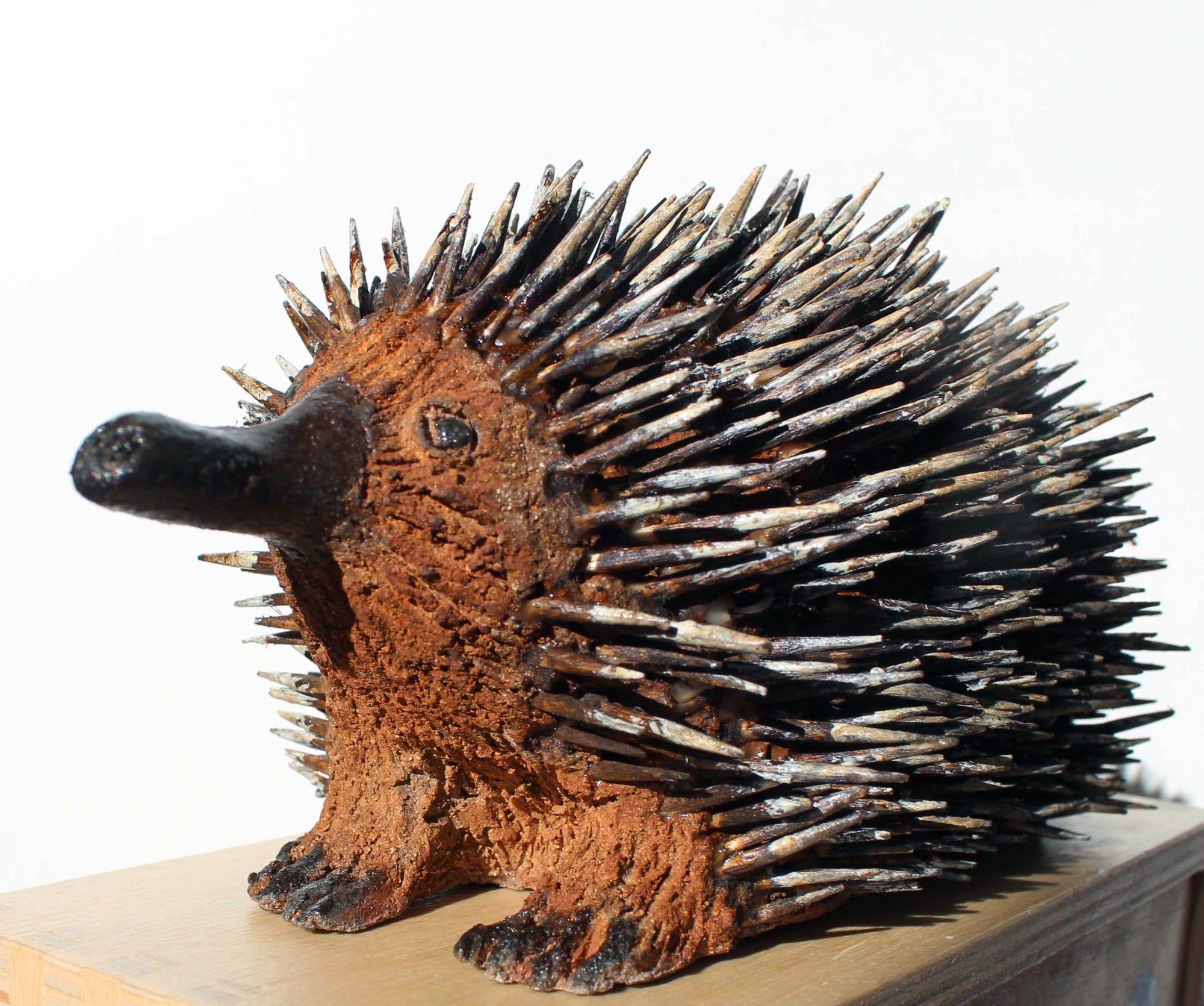 EQUIDNA - Ceramic and wood (2020) 19.5cm 9cm 8cm